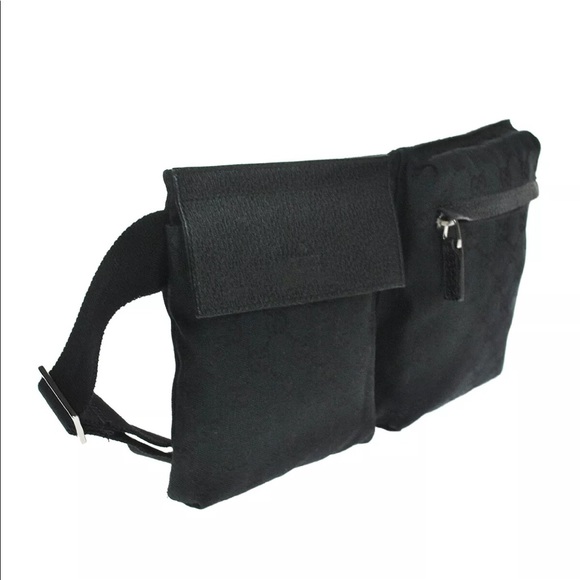 Authentic Gucci black monogram waist bag fanny pack bum bag - Picture 5 of 12